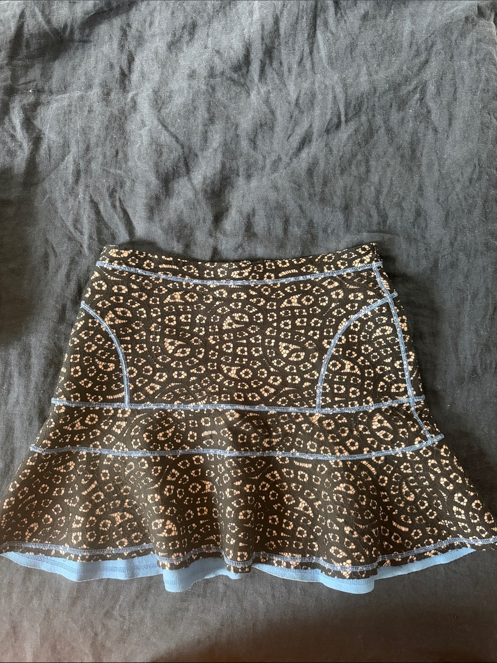 English Laundry black lace and blue  skirt  size L